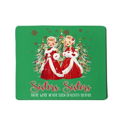 Vintage White Christmas Movie 1954 Sisters Sisters Xmas Snow Mousepad