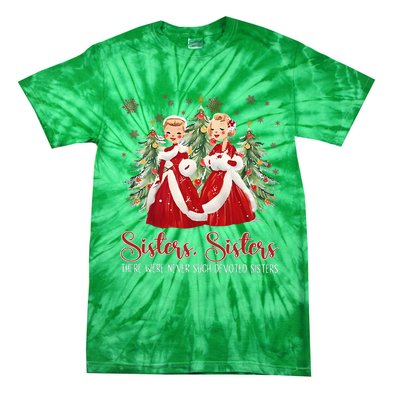 Vintage White Christmas Movie 1954 Sisters Sisters Xmas Snow Tie-Dye T-Shirt