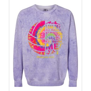 Volleyball Women Christian Christ Colorblast Crewneck Sweatshirt