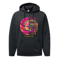 Volleyball Women Christian Christ Performance Fleece Hoodie