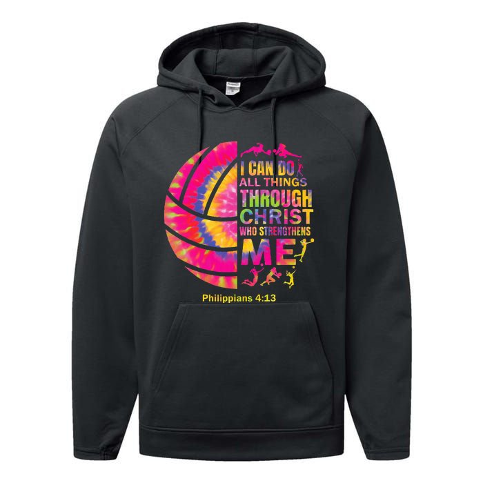 Volleyball Women Christian Christ Performance Fleece Hoodie