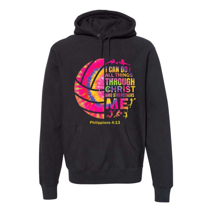 Volleyball Women Christian Christ Premium Hoodie