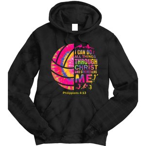 Volleyball Women Christian Christ Tie Dye Hoodie