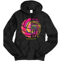 Volleyball Women Christian Christ Tie Dye Hoodie