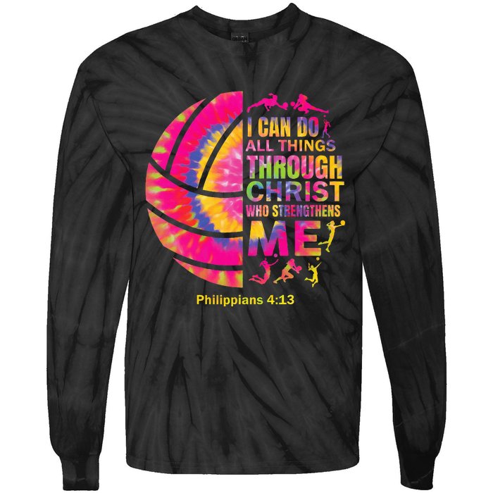 Volleyball Women Christian Christ Tie-Dye Long Sleeve Shirt