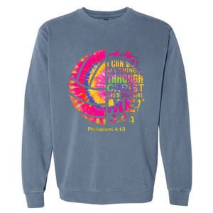 Volleyball Women Christian Christ Garment-Dyed Sweatshirt