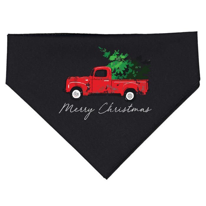 Vintage Wagon Christmas Tree On Car Xmas Vacation USA-Made Doggie Bandana