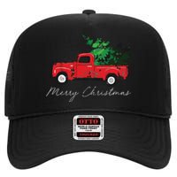 Vintage Wagon Christmas Tree On Car Xmas Vacation High Crown Mesh Back Trucker Hat