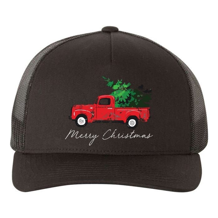 Vintage Wagon Christmas Tree On Car Xmas Vacation Yupoong Adult 5-Panel Trucker Hat