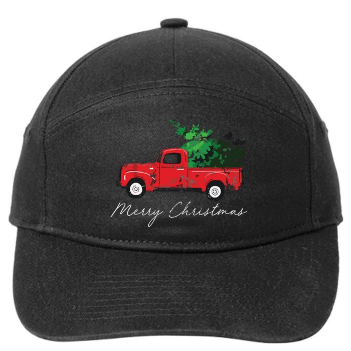 Vintage Wagon Christmas Tree On Car Xmas Vacation 7-Panel Snapback Hat