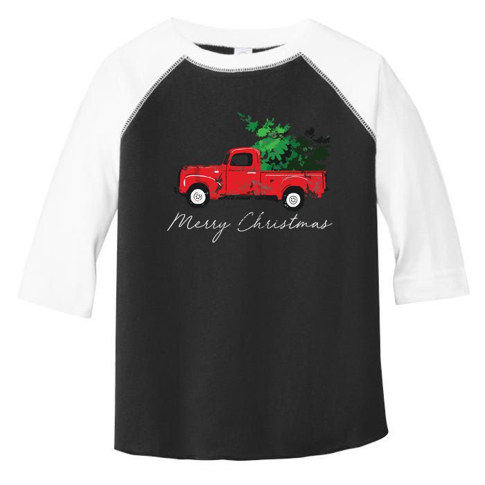 Vintage Wagon Christmas Tree On Car Xmas Vacation Toddler Fine Jersey T-Shirt