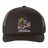 Vintage Wagon Christmas Tree On Car Xmas Red Truck Yupoong Adult 5-Panel Trucker Hat