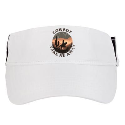 Vintage Western Cowgirl Take Me Away Adult Drive Performance Visor