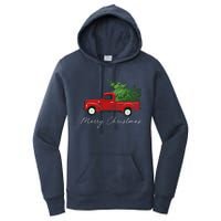 Vintage Wagon Christmas Tree On Truck Women's Pullover Hoodie