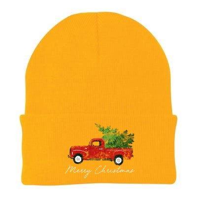 Vintage Wagon Christmas Truck Knit Cap Winter Beanie