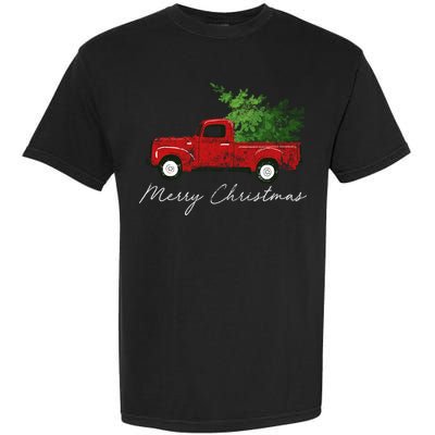 Vintage Wagon Christmas Truck Garment-Dyed Heavyweight T-Shirt