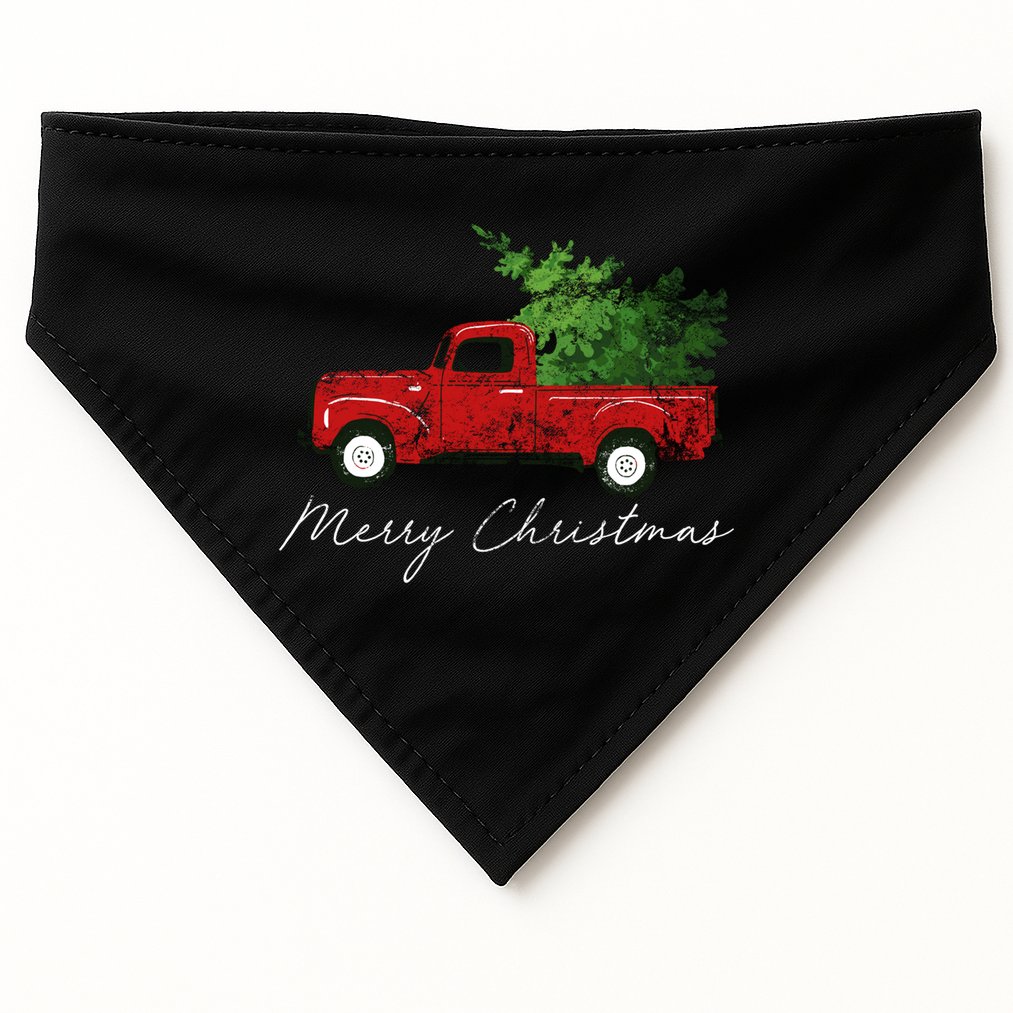 Vintage Wagon Christmas Truck USA-Made Doggie Bandana