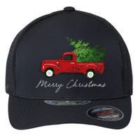 Vintage Wagon Christmas Truck Flexfit Unipanel Trucker Cap