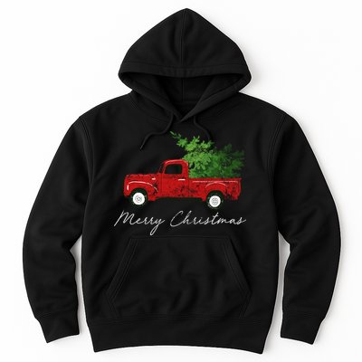Vintage Wagon Christmas Truck Hoodie