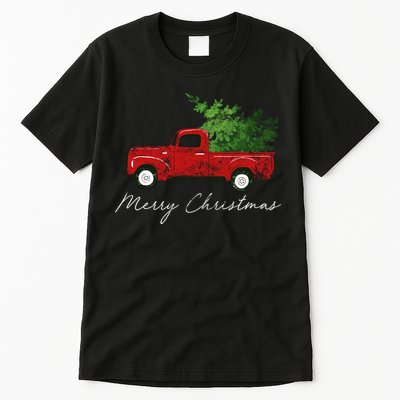 Vintage Wagon Christmas Truck Tall T-Shirt