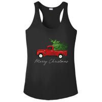 Vintage Wagon Christmas Truck Ladies PosiCharge Competitor Racerback Tank