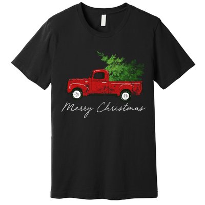 Vintage Wagon Christmas Truck Premium T-Shirt