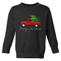 Vintage Wagon Christmas Truck Toddler Sweatshirt