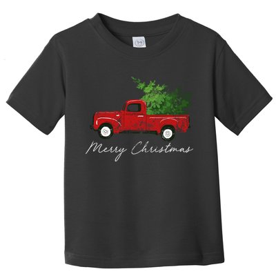Vintage Wagon Christmas Truck Toddler T-Shirt