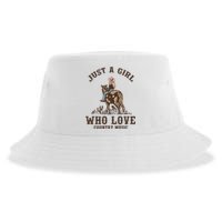 Vintage Western Cowgirl Just A Girl Who Love Country Music Sustainable Bucket Hat