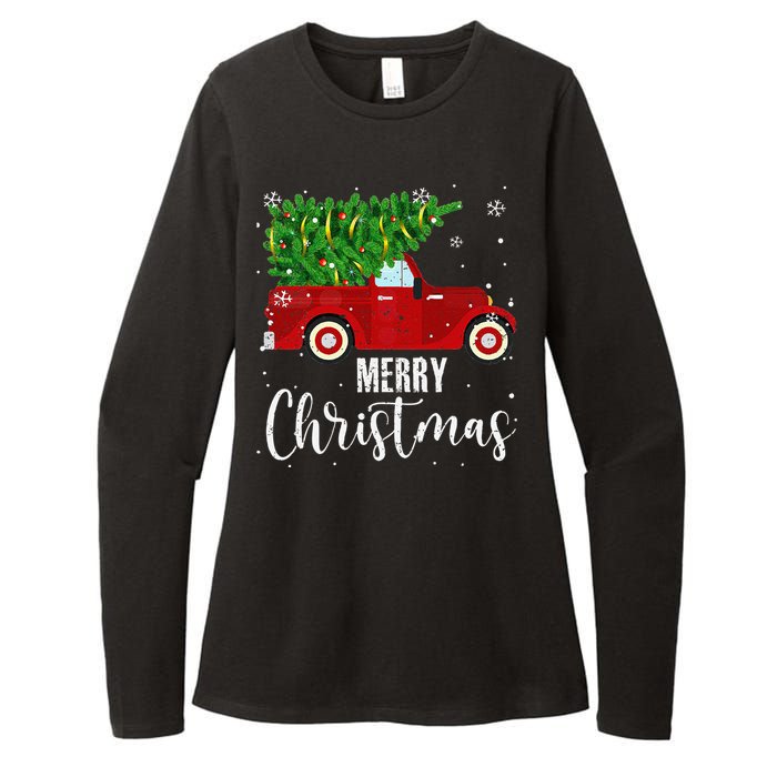 Vintage Wagon Christmas Tree On Car Xmas Vacation Womens CVC Long Sleeve Shirt