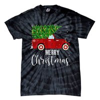 Vintage Wagon Christmas Tree On Car Xmas Vacation Tie-Dye T-Shirt