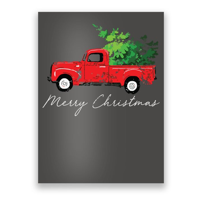 Vintage Wagon Christmas Tree On Car Xmas Vacation Poster