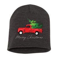 Vintage Wagon Christmas Tree On Car Xmas Vacation Short Acrylic Beanie