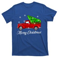 Vintage Wagon Christmas Tree Red Truck Retro Farmer Vacation Meaningful Gift T-Shirt