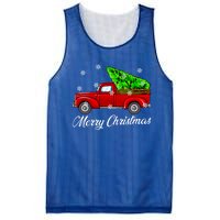 Vintage Wagon Christmas Tree Red Truck Retro Farmer Vacation Meaningful Gift Mesh Reversible Basketball Jersey Tank