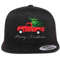 Vintage Wagon Christmas Tree On Car Xmas Vacation Flat Bill Trucker Hat