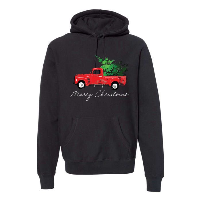 Vintage Wagon Christmas Tree On Car Xmas Vacation Premium Hoodie