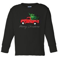 Vintage Wagon Christmas Tree On Car Xmas Vacation Toddler Long Sleeve Shirt