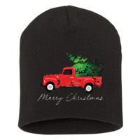 Vintage Wagon Christmas Tree On Car Xmas Vacation Short Acrylic Beanie