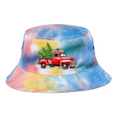 Vintage Wagon Christmas Shirts Xmas Tree On Car Red Truck Tie Dye Newport Bucket Hat