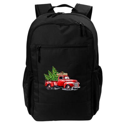 Vintage Wagon Christmas Shirts Xmas Tree On Car Red Truck Backpack