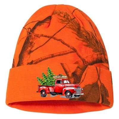 Vintage Wagon Christmas Shirts Xmas Tree On Car Red Truck Kati Licensed 12" Camo Beanie