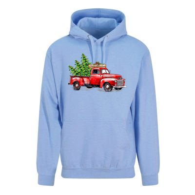 Vintage Wagon Christmas Shirts Xmas Tree On Car Red Truck Unisex Surf Hoodie