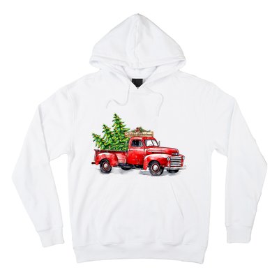 Vintage Wagon Christmas Shirts Xmas Tree On Car Red Truck Hoodie