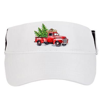 Vintage Wagon Christmas Shirts Xmas Tree On Car Red Truck Adult Drive Performance Visor