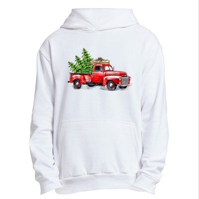 Vintage Wagon Christmas Shirts Xmas Tree On Car Red Truck Urban Pullover Hoodie