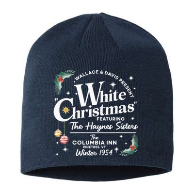 Vintage White Christmas Movie Sustainable Beanie