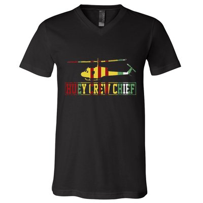 Vietnam War Crew Chief Uh1 Huey Crew Chief Vietnam Veteran V-Neck T-Shirt