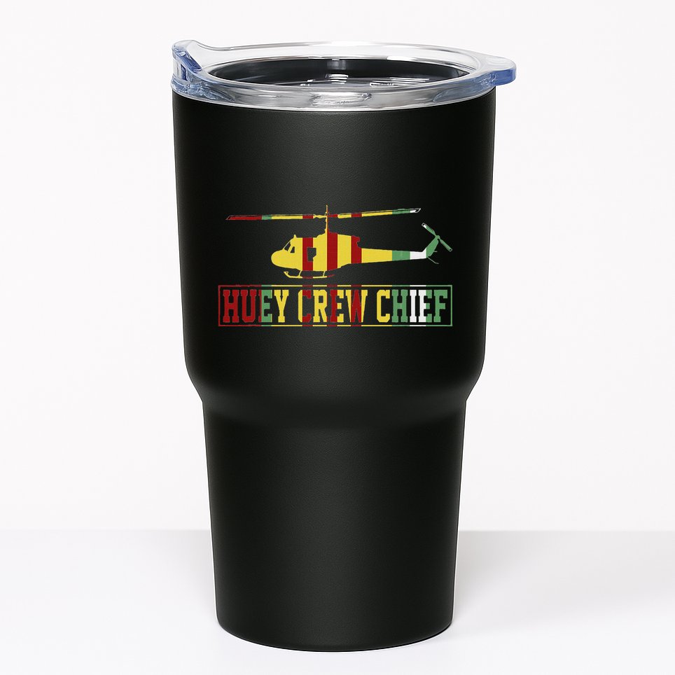 Vietnam War Crew Chief Uh1 Huey Crew Chief Vietnam Veteran Tumbler