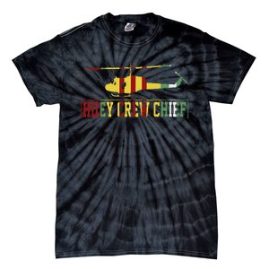 Vietnam War Crew Chief Uh1 Huey Crew Chief Vietnam Veteran Tie-Dye T-Shirt